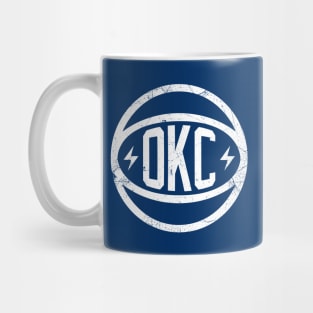 OKC Retro Ball - Navy Mug